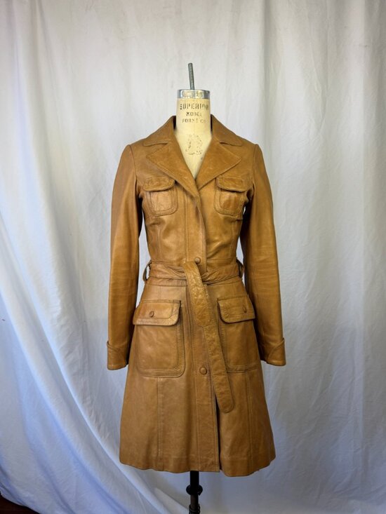 Vero Moda Jackets & Blazers - Vintage Vero Moda Tan Goat Leather Jacket Size Small